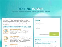 Tablet Screenshot of mytimetoquit.com.au